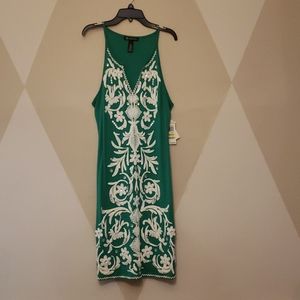 Green/White INC International Concepts Dress